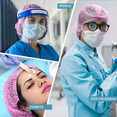 Pink Disposable Hair Cap Non Woven Head Cover