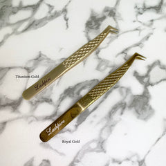LASHPIRE® Diamond Volume Tweezers (Gold) - Lashpire