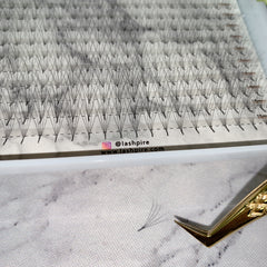 LASHPIRE® 5D Premade Fans XL Tray 0.07mm MIX LENGTH Pro-made Ready made 5D Premade Volume Fans Lash Tray