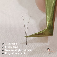 D CURL 0.07mm SINGLE LENGTH Pro-made Ready made 3D Volume Fans Lash Tray - Lashpire