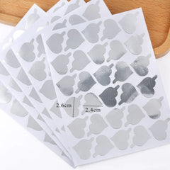 Heart Aluminium Foil Sticker Glue Holder For Eyelash Extensions