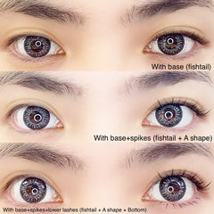 LASHPIRE® Cluster Eyelashes False Lash Self-Grafting DIY Eyelash Extensions Kit Mix A Shape Spike Wispy Natural Fishtail Cluster Lashes