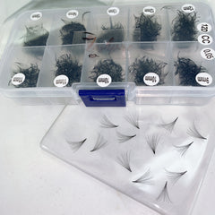 12D Promade Handmade Loose Volume Fans MIX LENGTH Pre-made Loose Fans