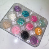 3D Nail Art Shell Flakes Irregular Paper Flakes Broken Glass Abalone Shell Slices Nail Art Decorations 3D Broken Sea Shell Stone Flakes Aurora Charms Glitter Nails Sea Shell Fragments Texture Gel Polish Sequins Manicure Pedicure Nail Supplies