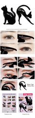 2pcs/set Multifunctional Cat Eyeliner Stencil Eyeshadow Eyebrow Stencils Eye liner Template Shape Guide