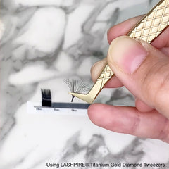 LASHPIRE® Diamond Volume Tweezers (Gold) - Lashpire