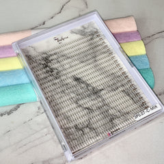 LASHPIRE® 3D Premade Fans XL Tray 0.07mm MIX LENGTH Pro-made Ready made 3D Premade Volume Fans Lash Tray