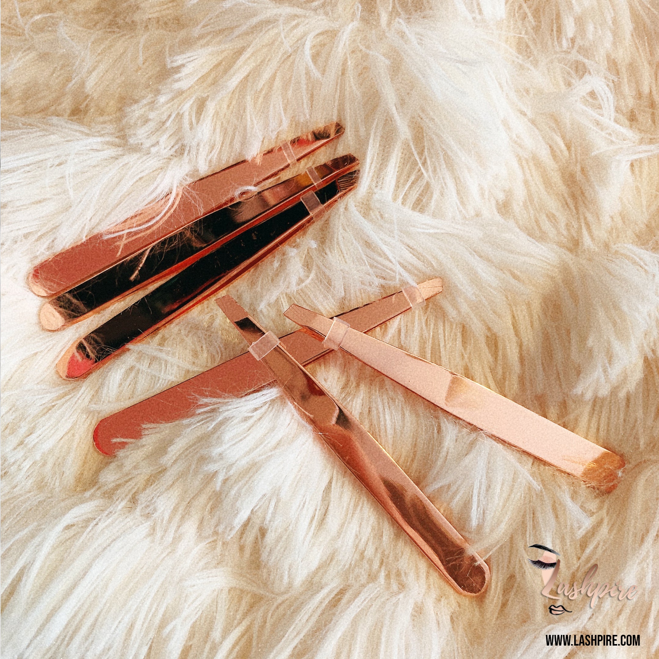 LASHPIRE® Lash and Brow Tweezers - Rose Gold - Lashpire