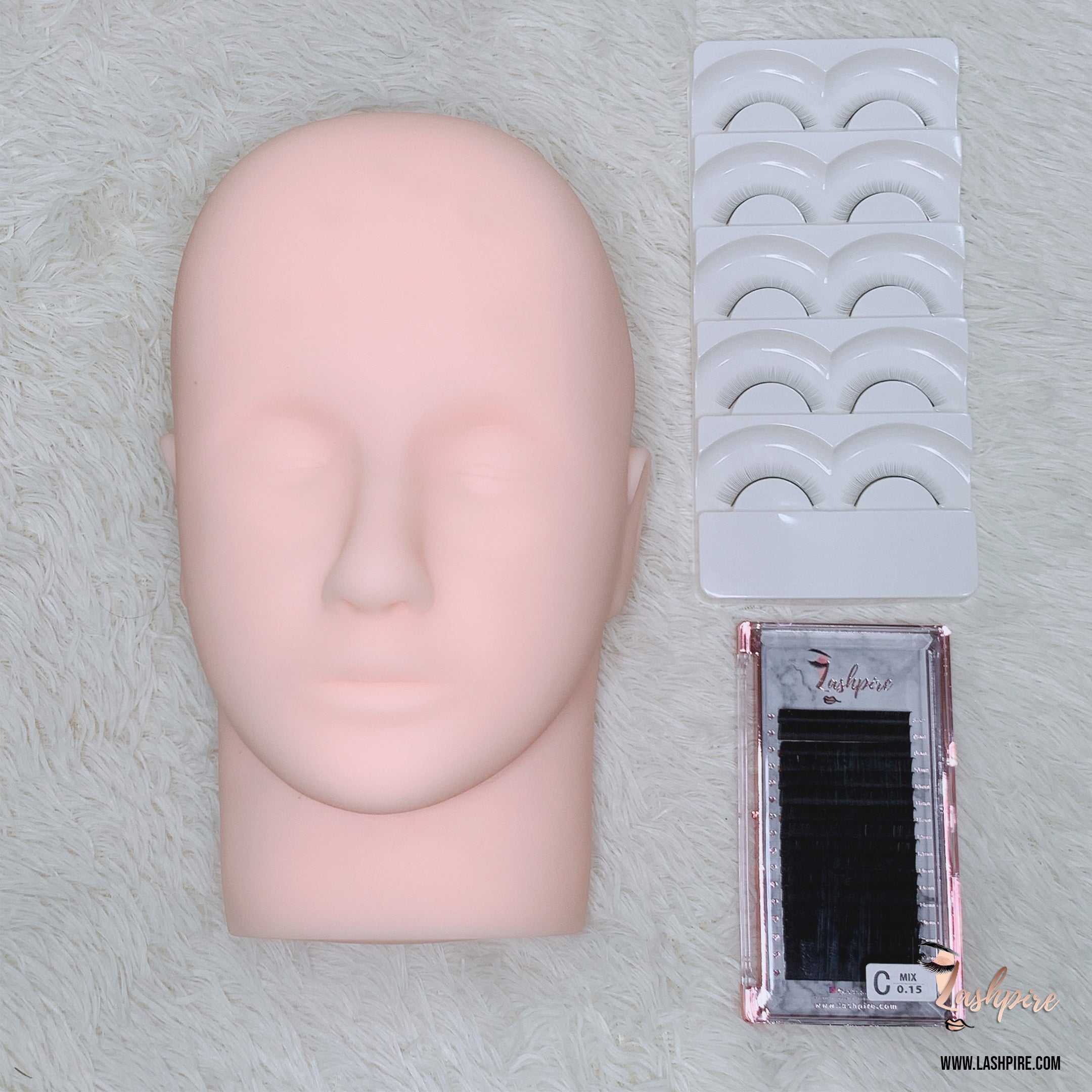 LASHPIRE® Mannequin Head Training Lash Bundle Kit - Lashpire
