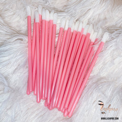 Pink Lint-free Foam Applicator Eyelash Cleaner Lip Brush - 50 pcs - Lashpire