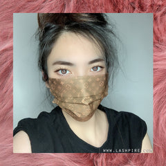 LV Luxury Designer 3-Ply Non-woven Protective Face Mask - Lashpire