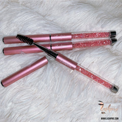 Pink Reusable Rhinestone Mascara Spoolie Eyelash Wand Applicator Brush - Lashpire