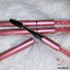 Pink Reusable Rhinestone Mascara Spoolie Eyelash Wand Applicator Brush - Lashpire