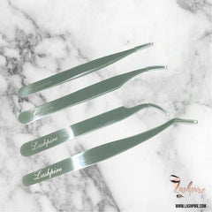 Tweezers Set of 4 (Silver) - Lashpire