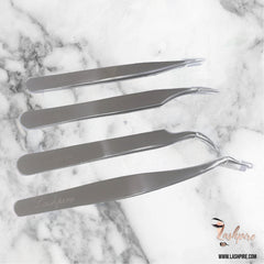 Tweezers Set of 4 (Silver) - Lashpire