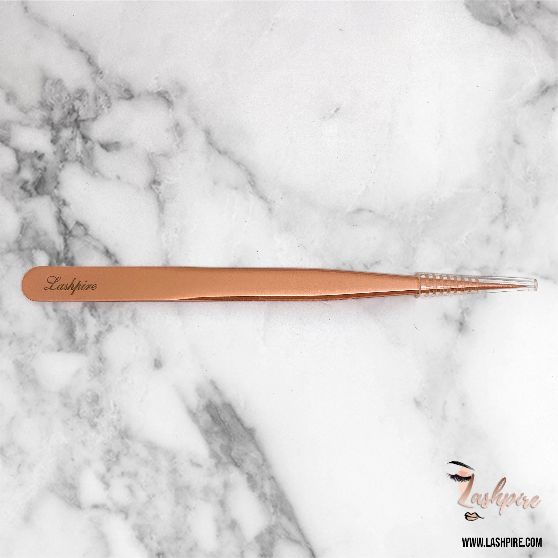 Straight Tweezers (Rose Gold) - Lashpire