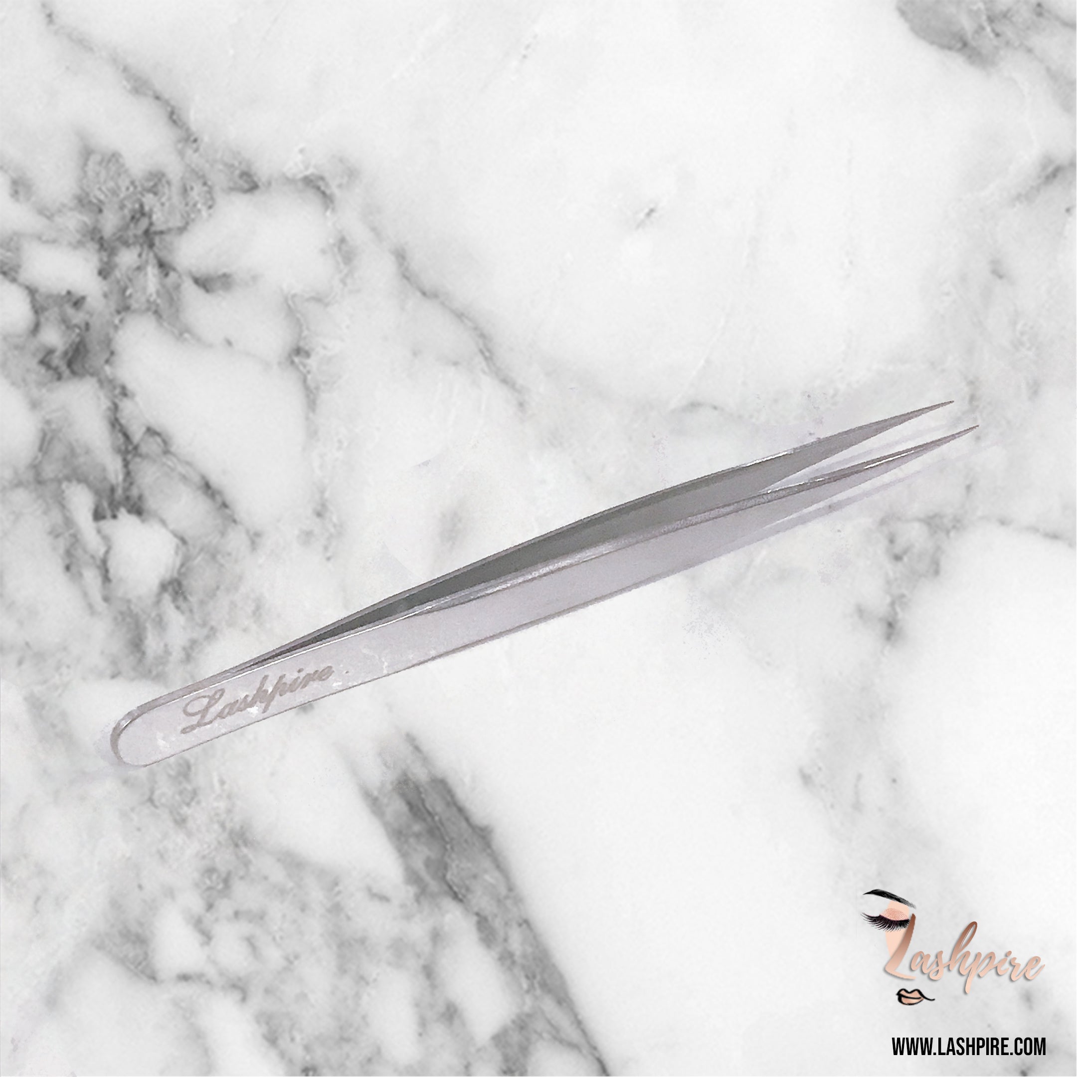 Straight Tweezers (Silver) - Lashpire