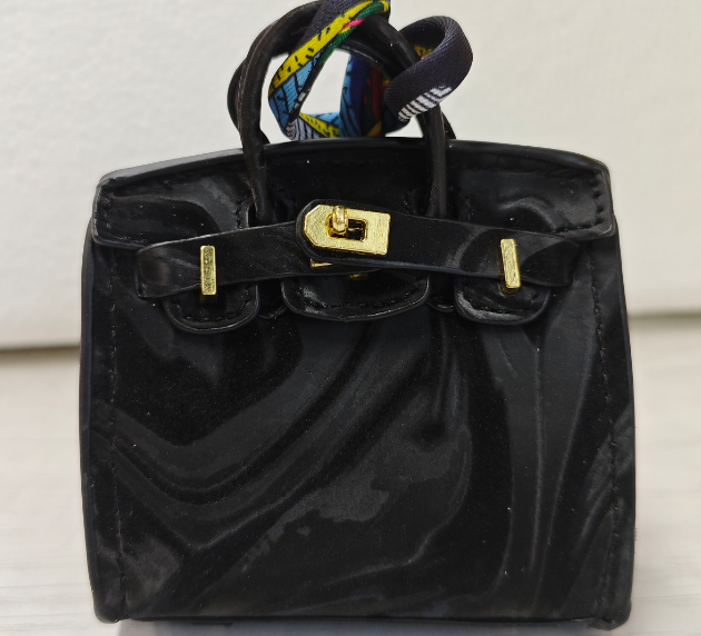 LASHPIRE® Assorted Designer Luxury Charm Leather Mini BK Handbag Exotic Birkin Bag Charm Pendant Car Keychain Earphone Miniature Bag