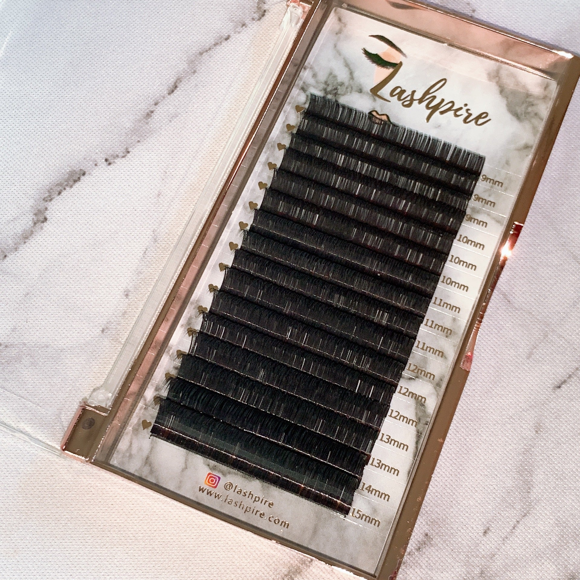 D CURL 0.15mm MIX LENGTH Lash Tray - Lashpire