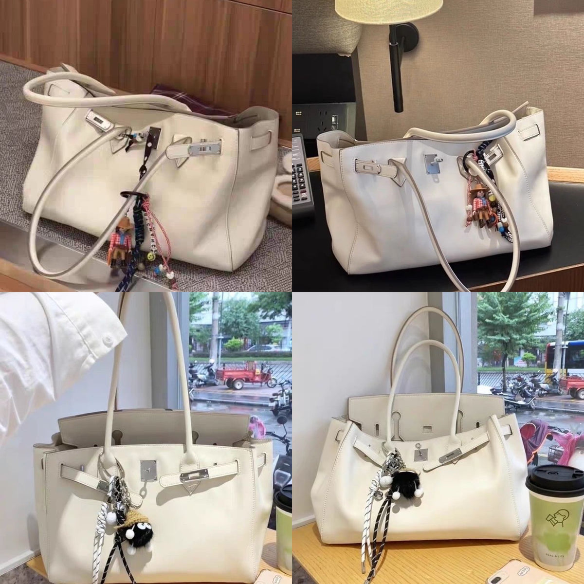 (CUSTOM ORDER) White BK INS Shoulder Bag