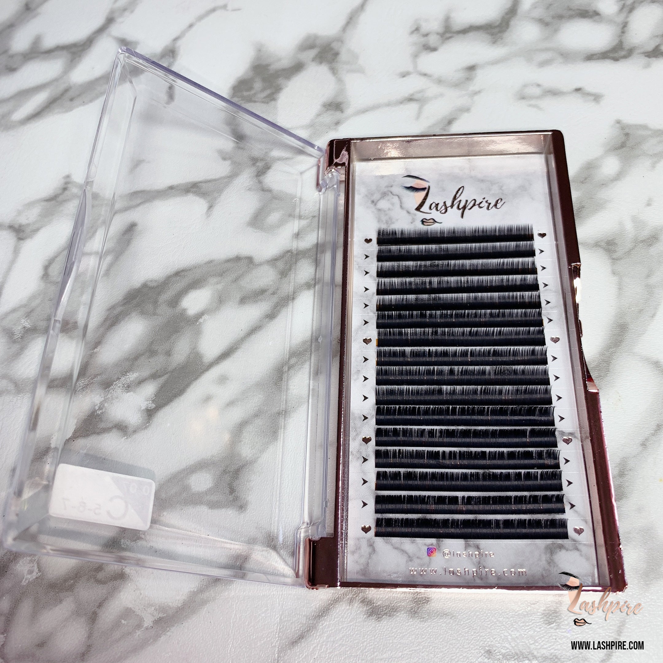 C CURL 0.07mm MIX LENGTH Lower Bottom Lash Tray - Lashpire