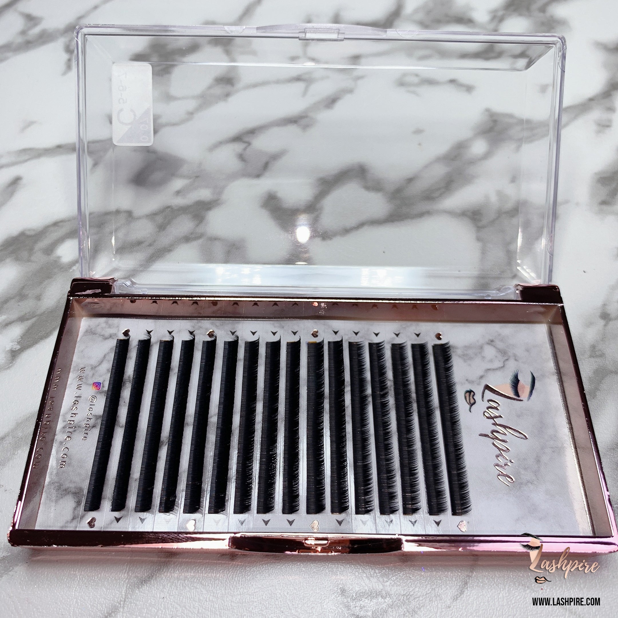 C CURL 0.07mm MIX LENGTH Lower Bottom Lash Tray - Lashpire