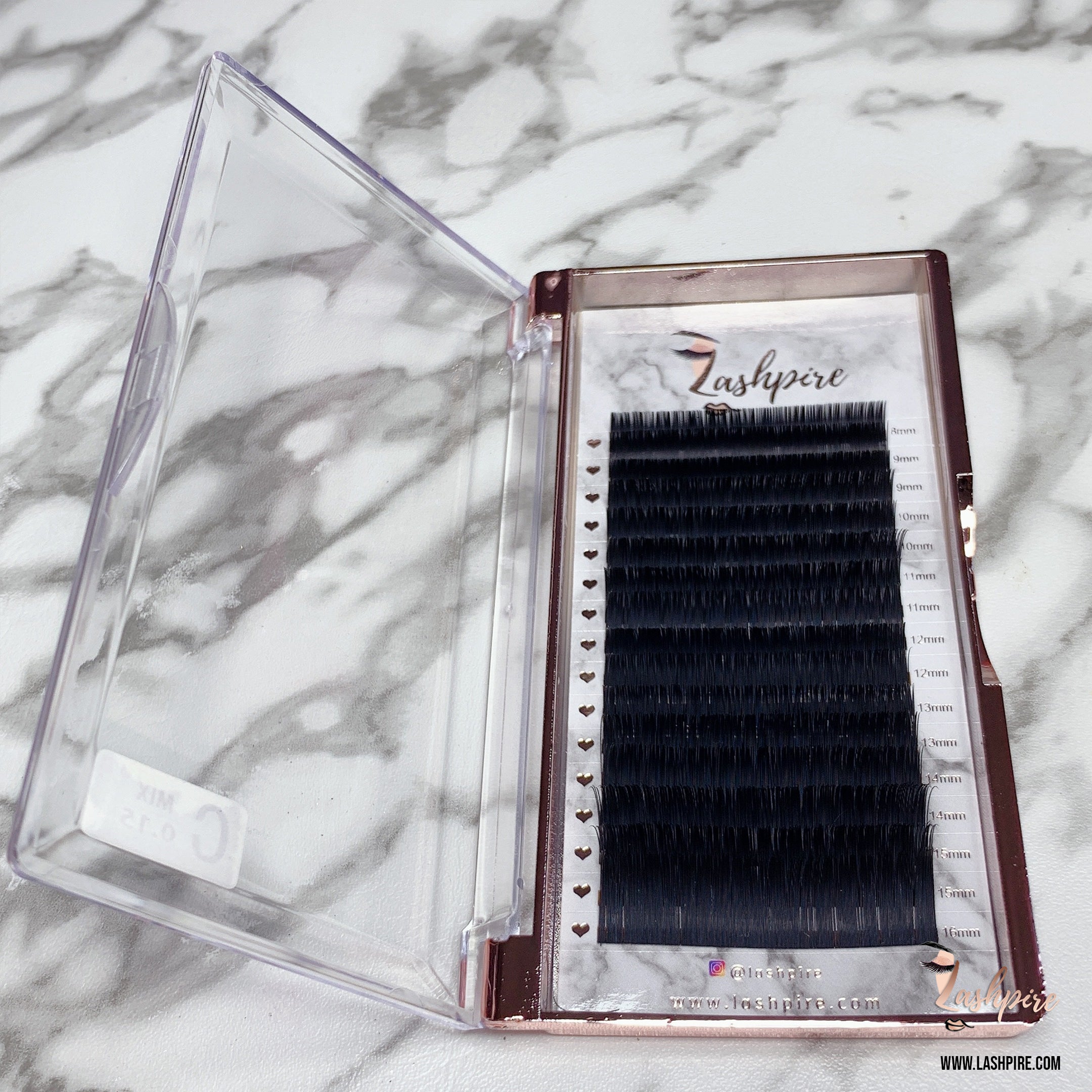C CURL 0.15mm MIX LENGTH Lash Tray - Lashpire
