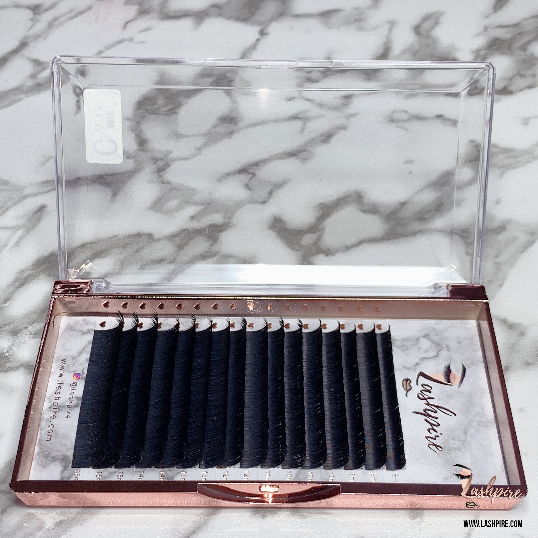 C CURL 0.15mm MIX LENGTH Lash Tray - Lashpire