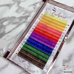 C CURL 0.07mm SINGLE LENGTH Rainbow Colorful Lash Tray - Lashpire