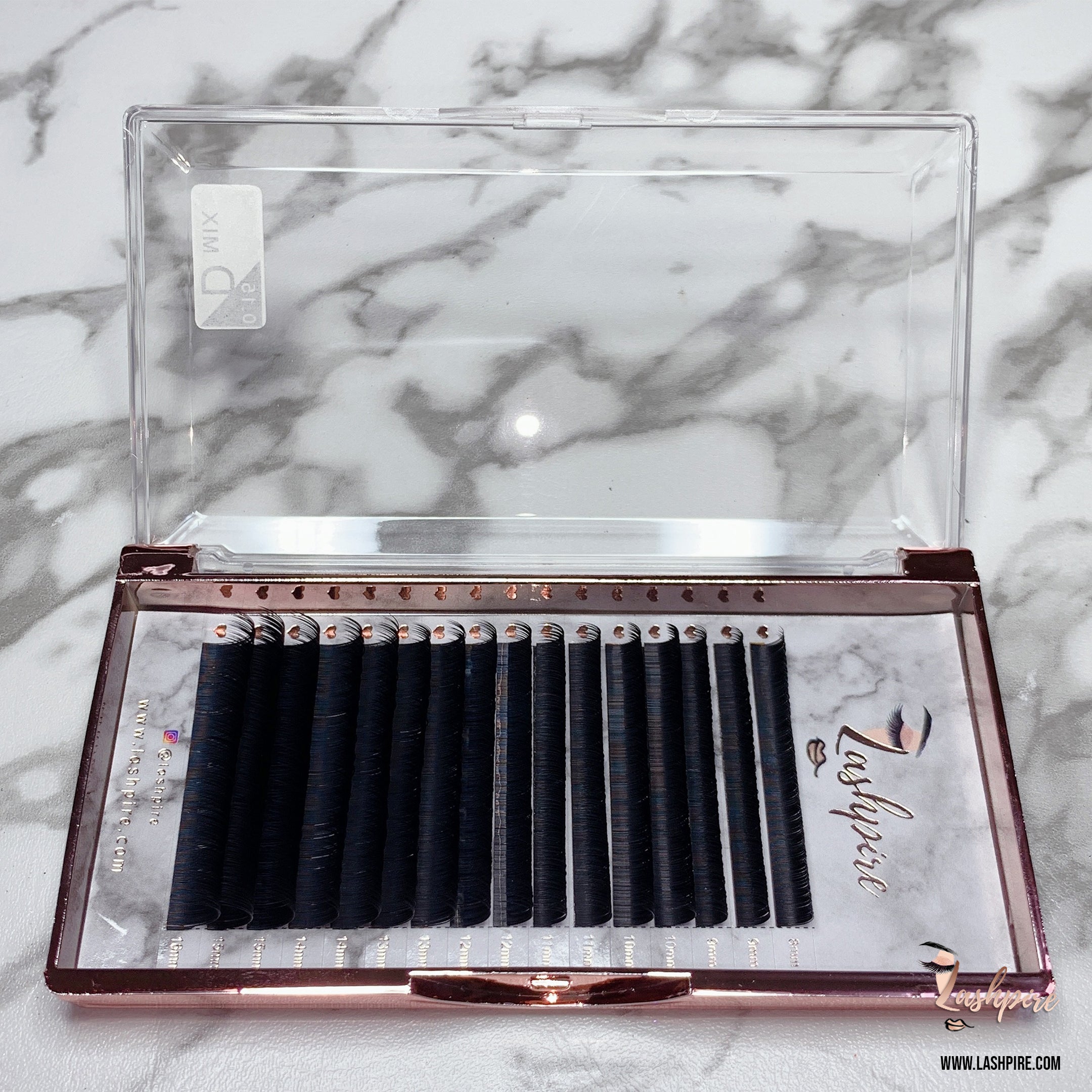 D CURL 0.15mm MIX LENGTH Lash Tray - Lashpire