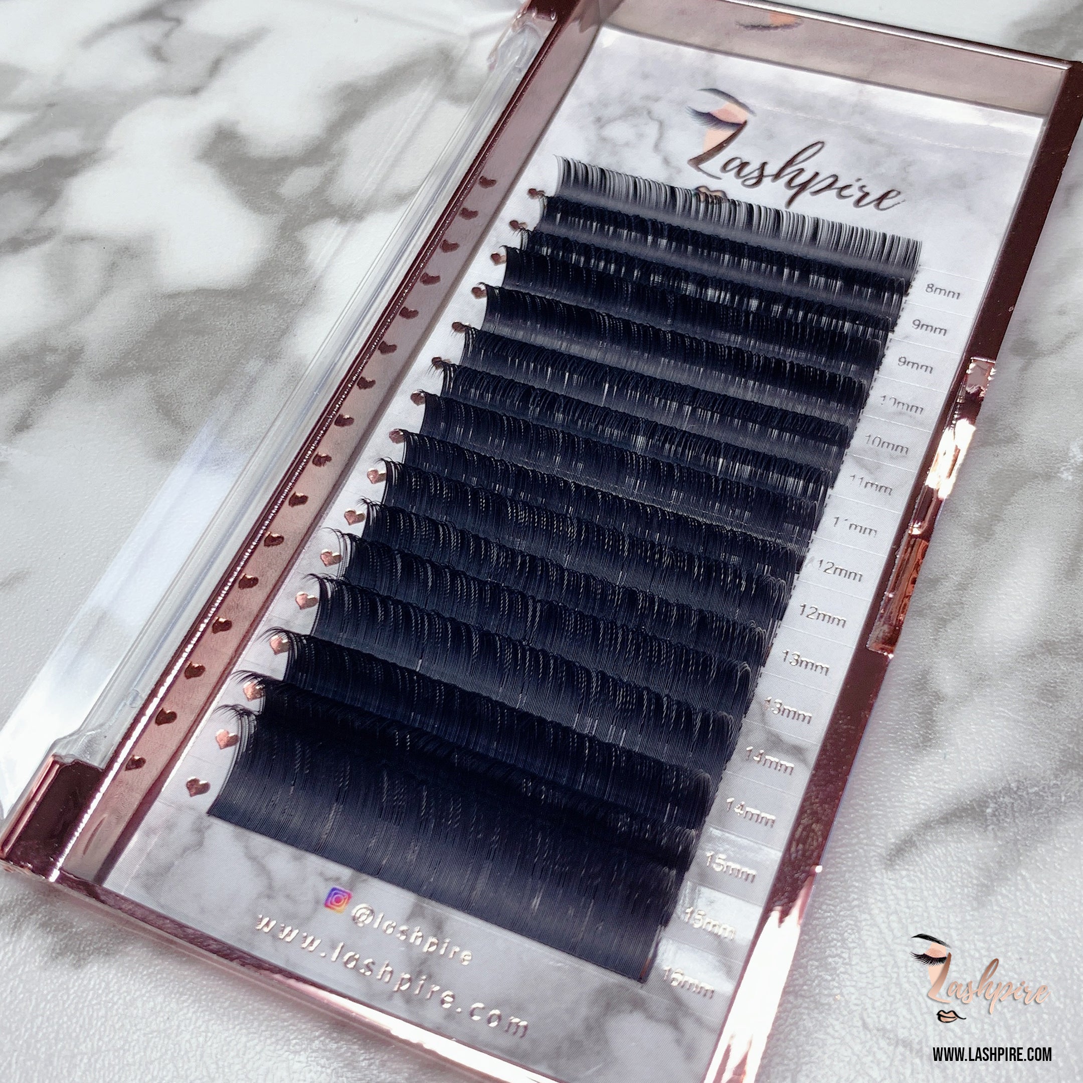 D CURL 0.15mm MIX LENGTH Lash Tray - Lashpire