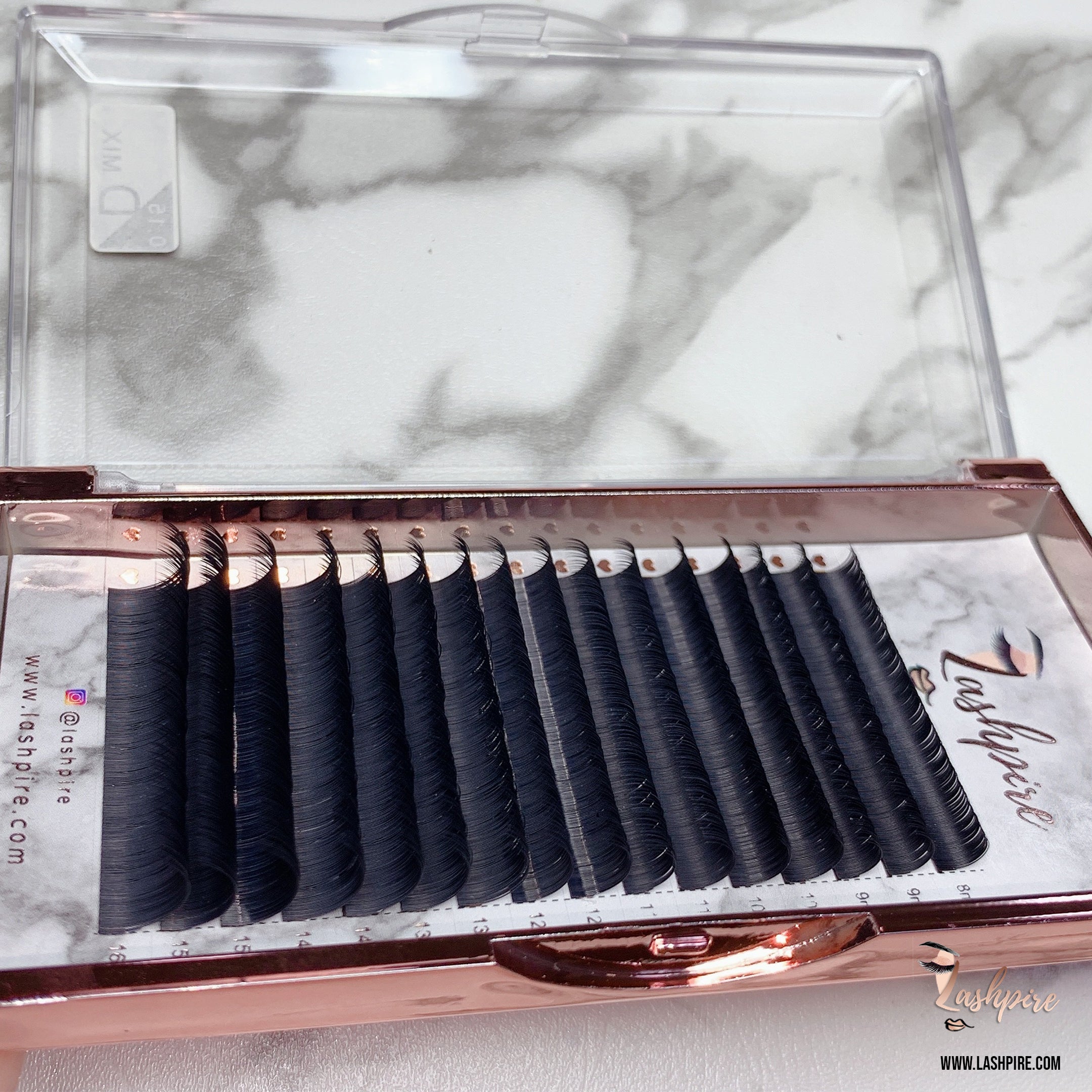 D CURL 0.15mm MIX LENGTH Lash Tray - Lashpire