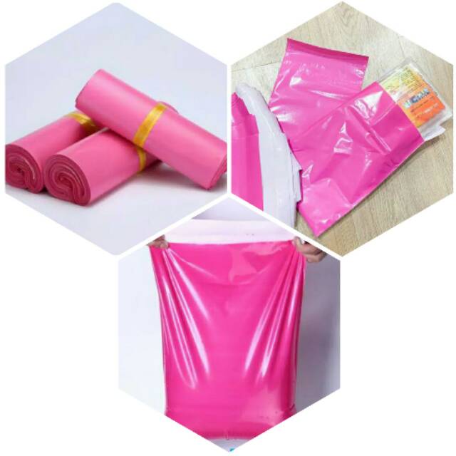 Pink Polymailer Self Adhesive Envelope Large Size - 35x45 cm - Lashpire