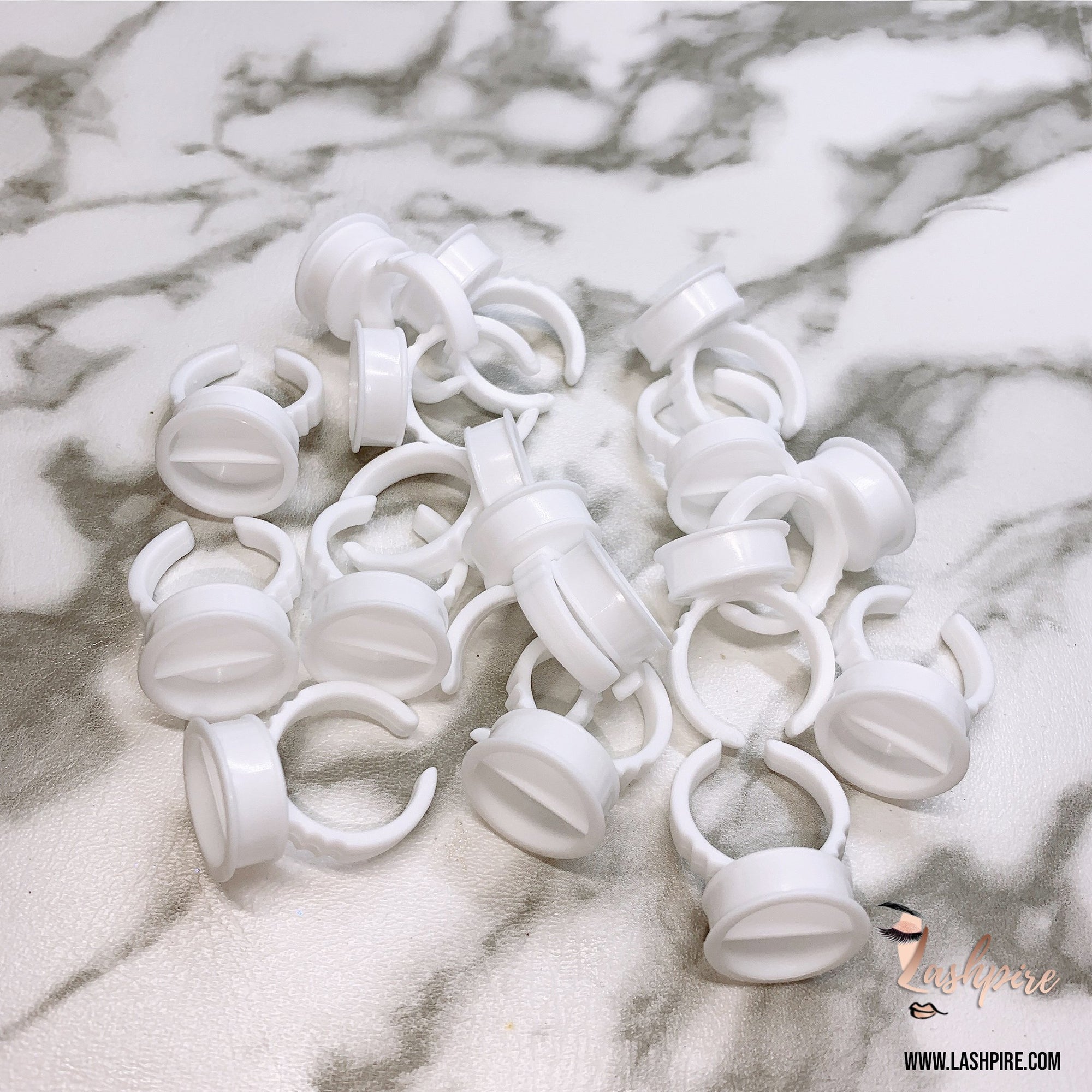 White Glue Ring Holder - 100 pcs - Lashpire