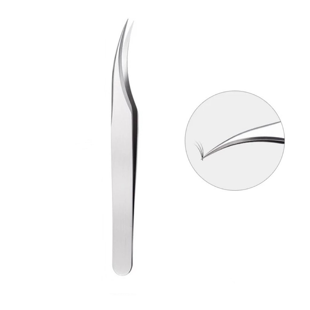Isolation Curve Tweezers (Silver) - Lashpire