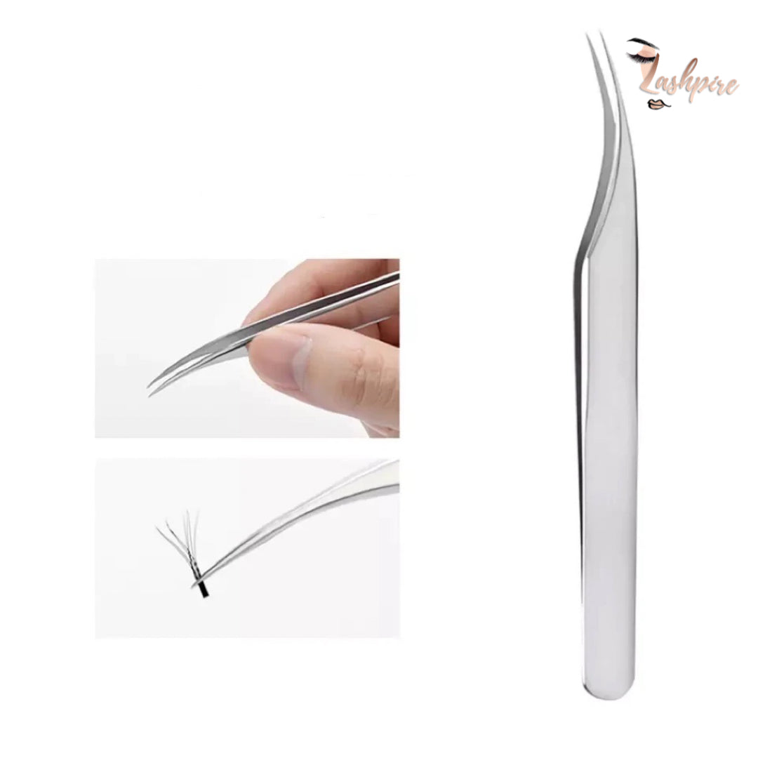 Isolation Curve Tweezers (Silver) - Lashpire
