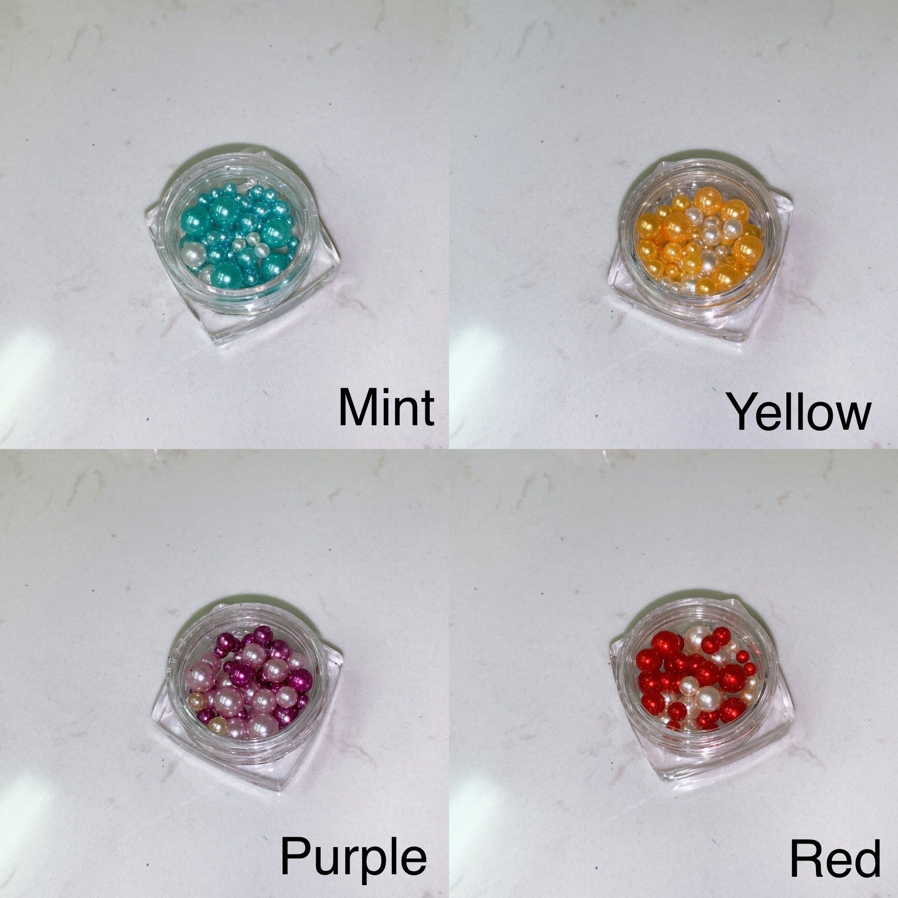 Assorted Colors Caviar Beads Pearls Ball Rhinestone Glass Bubbles Resin Nail Art Nail Decoration Sticker Gel Nail Polish Manicure Pedicure Nail Supplies