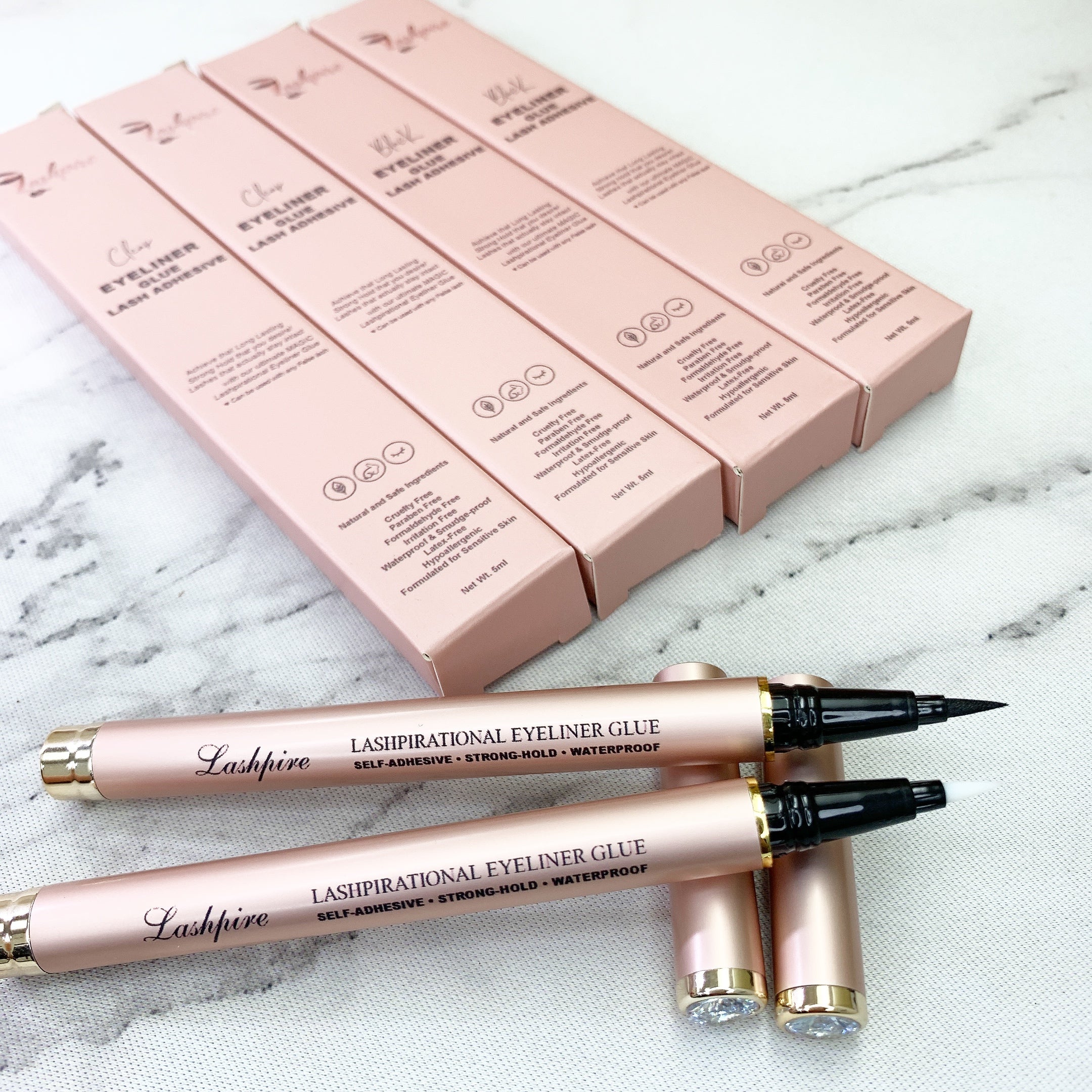 LASHPIRE® Lashpirational DUO-2 Eyeliner Lash Glue Adhesive Pen Bundle