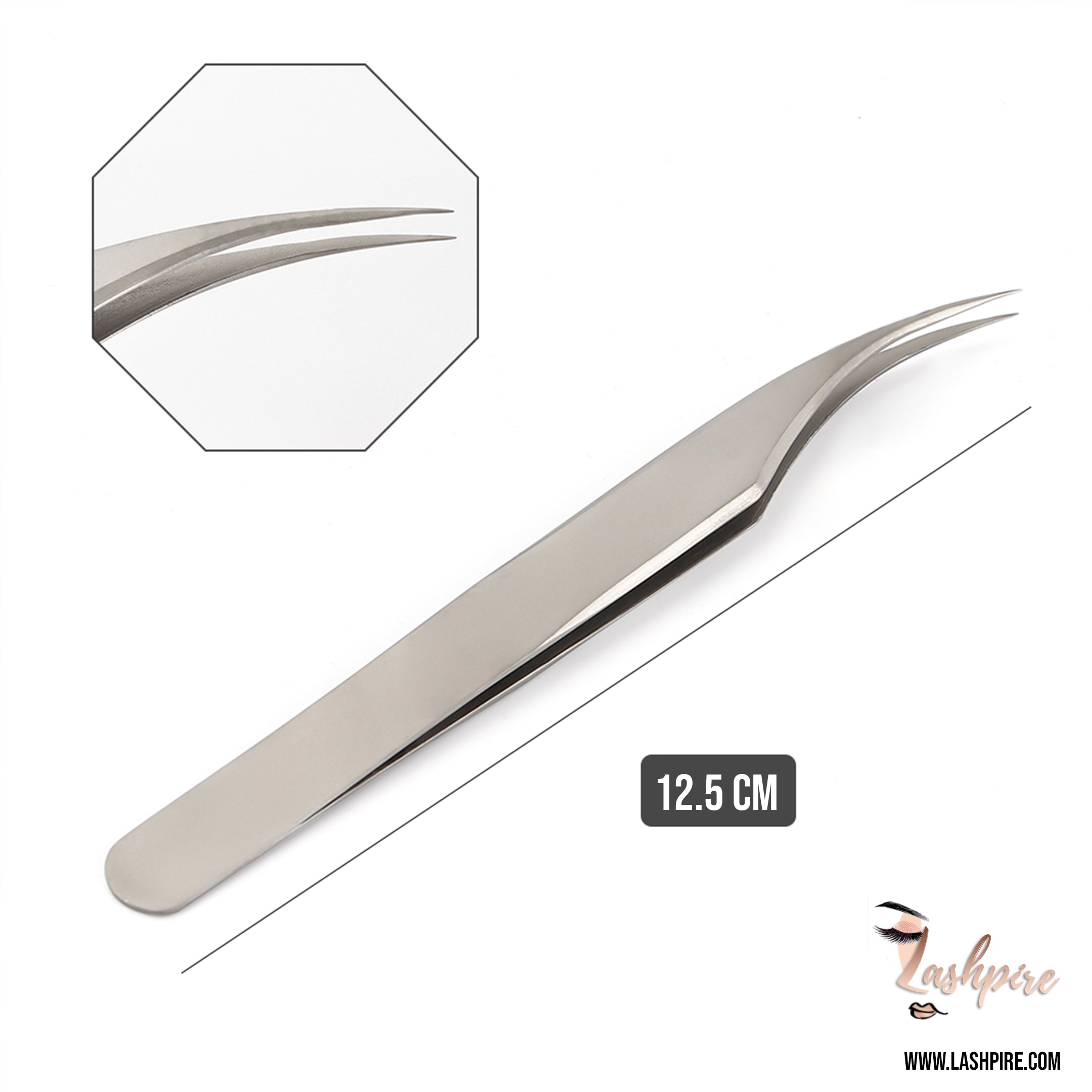 Isolation Curve Tweezers (Silver) - Lashpire