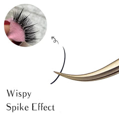 D CURL 0.07mm MIX LENGTH 11-12-13mm Premade Fan Spikes